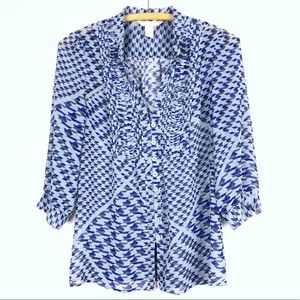 🌿 banana republic semi sheer blouse